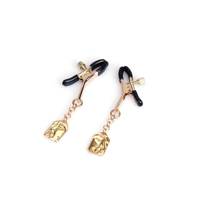 NC-81692 Zinc Nip Clamps Gold Square