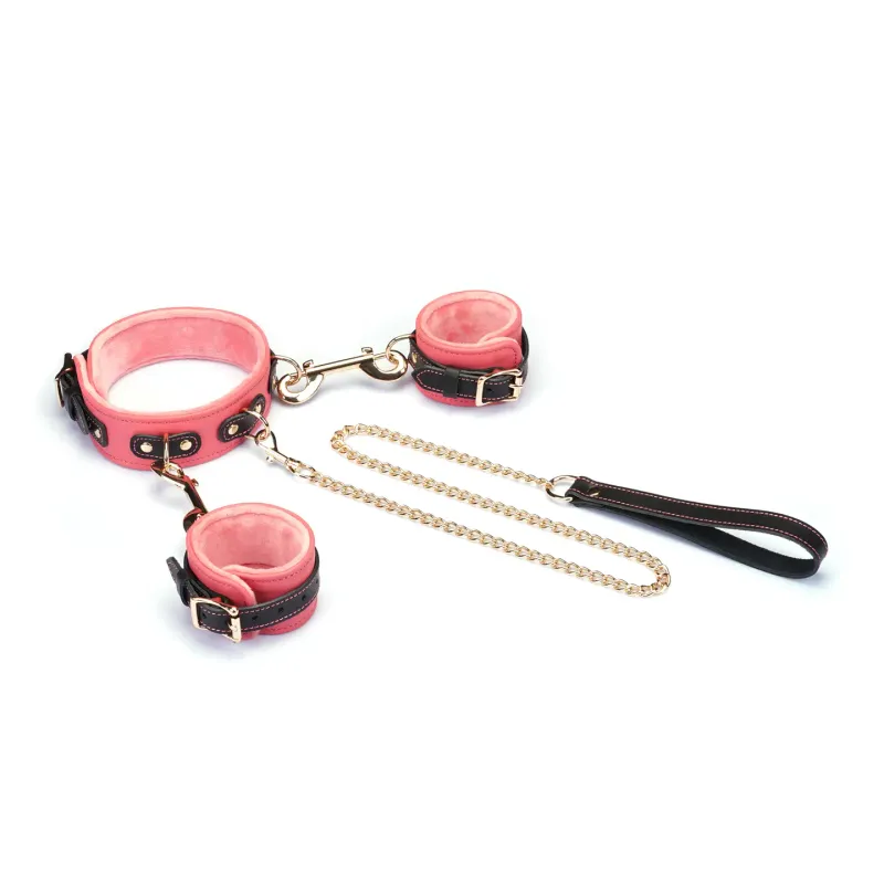 ST-80905RD Red Wrist/ Cuff Set Velvet Lining