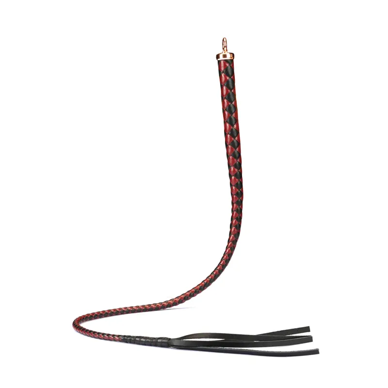 WP-80942BRD Dominatrix Custom Bull Whip Black/Red
