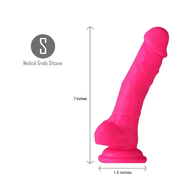 JM-18303 BILLEE PINK 7in Silicone Dong