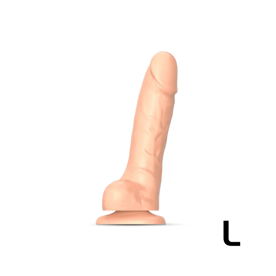 SM6916 Sliding Skin Dildo Vanilla L