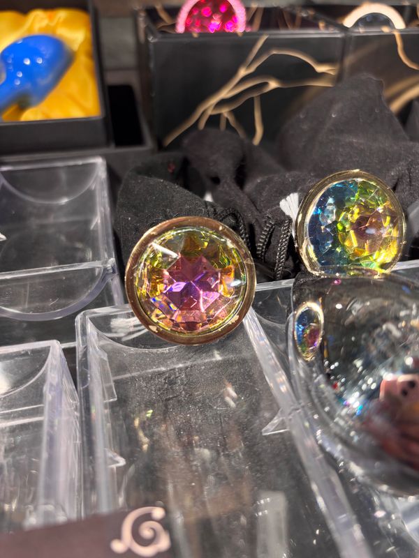 PL-RG-S Rose Gold Plug W/ Gem Small