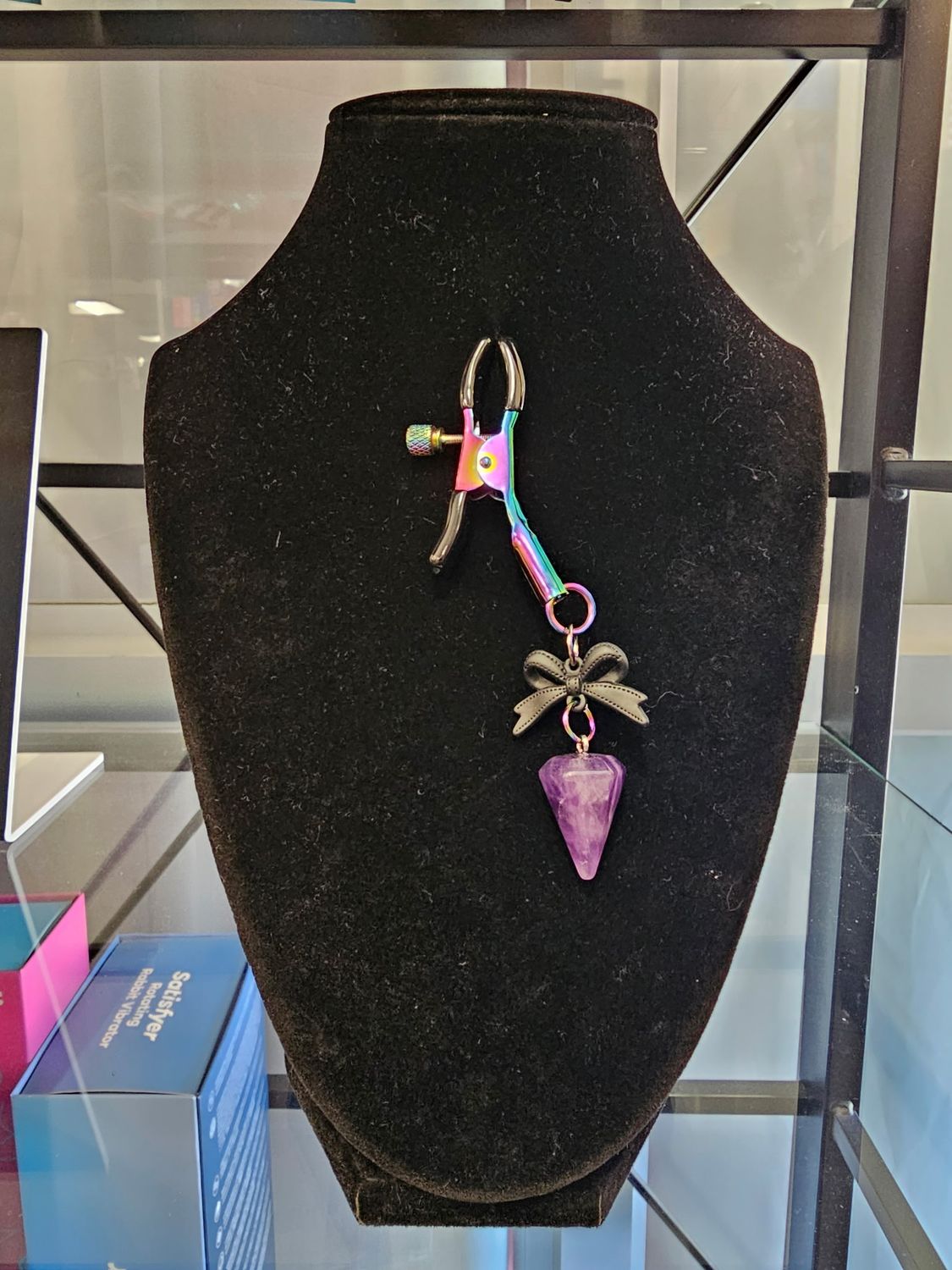 Amethyst Drop Nip Clamp