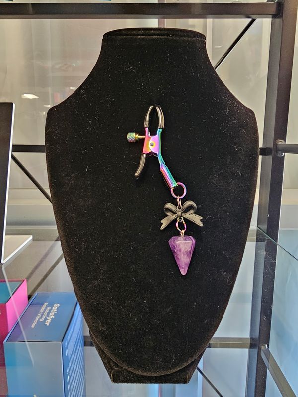 Amethyst Drop Nip Clamp