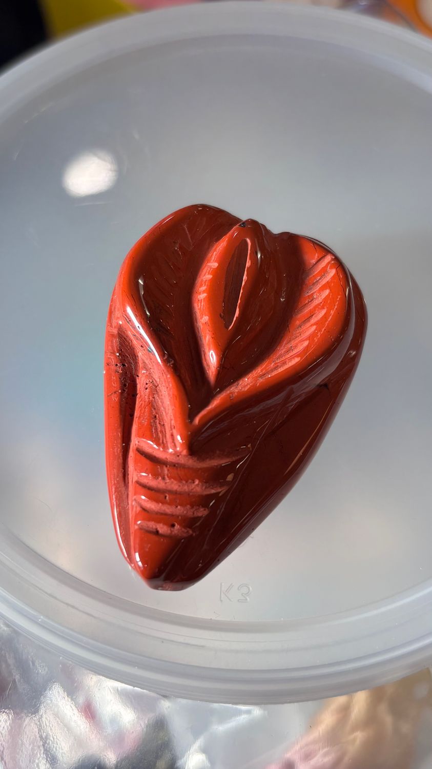 Red Jasper Vulva Carving