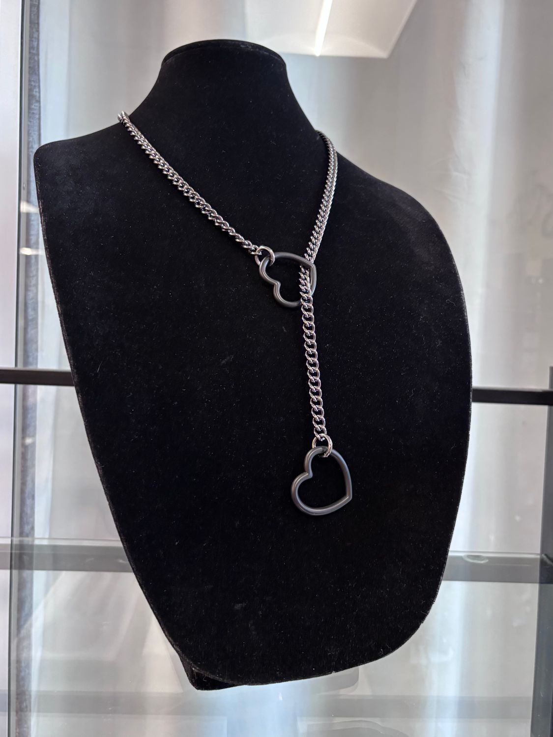 Slip Chain Matte Black Heart