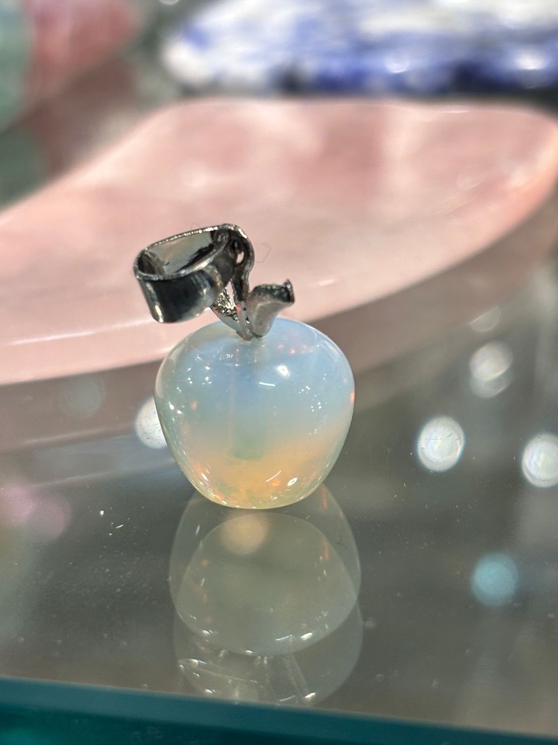 Opalite Apple Charm
