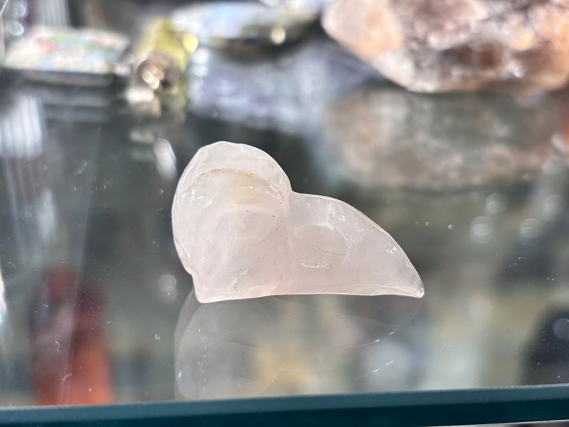 Rose Quartz Corvid Skull