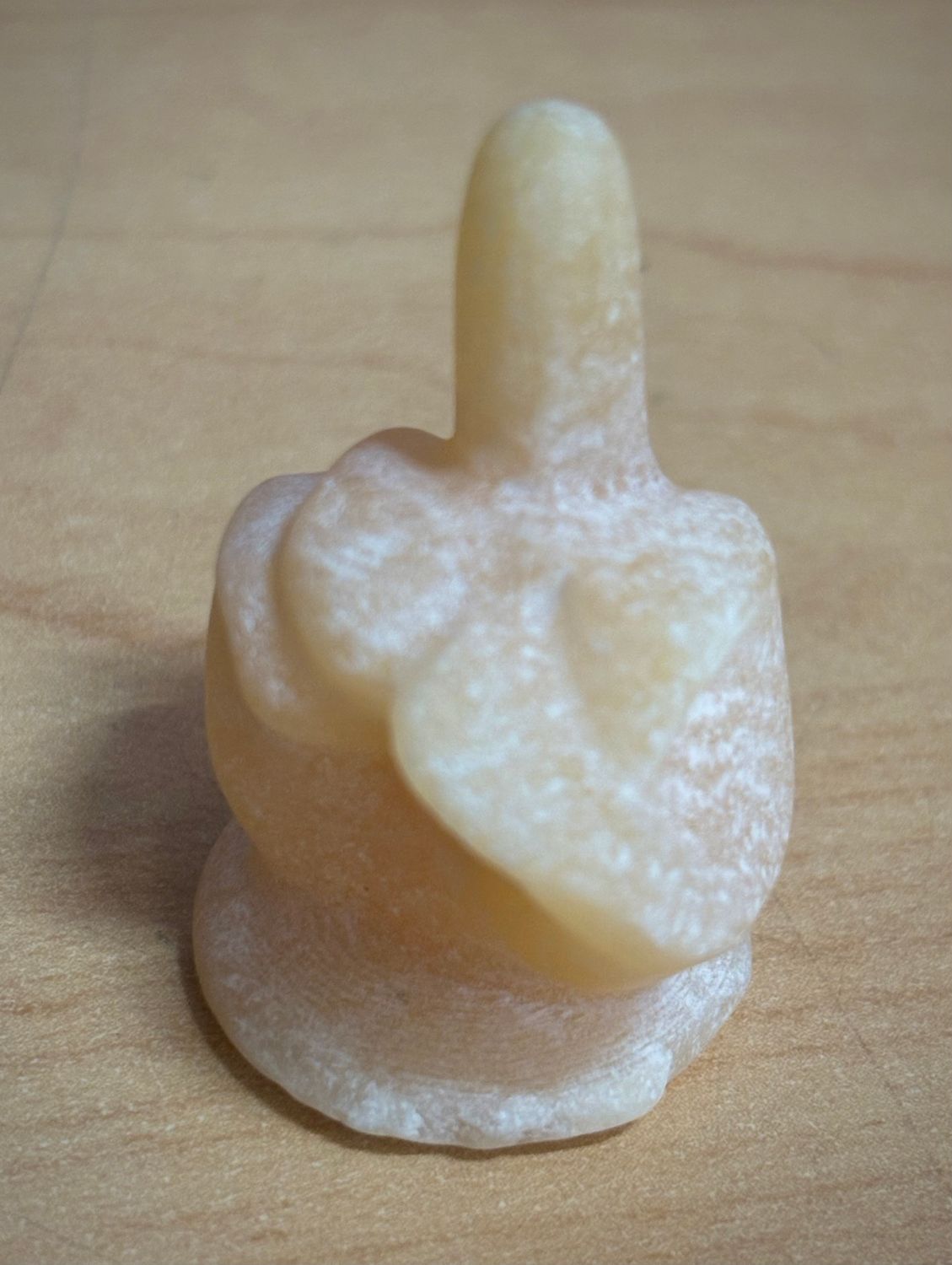 Citrine Middle Finger Carving