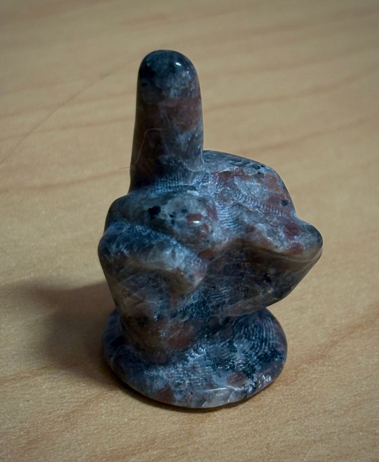 Yooperlite Middle Finger Carving