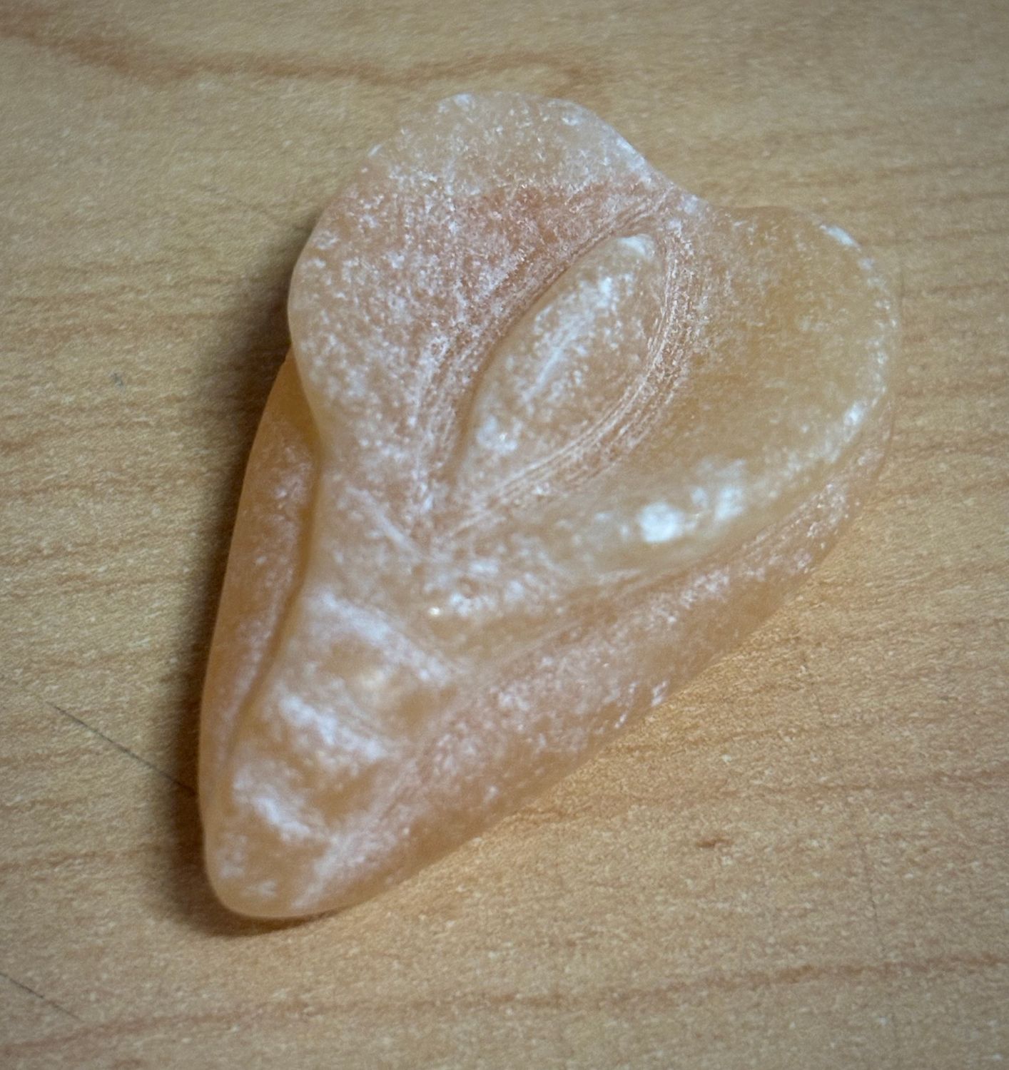 Mini Orange Calcite Vulva