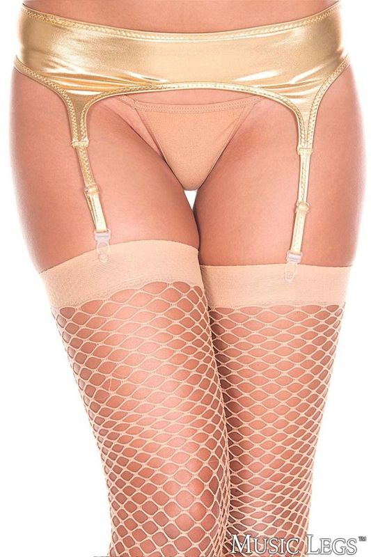 ML7726 Wet Look Garterbelt Gold O/S