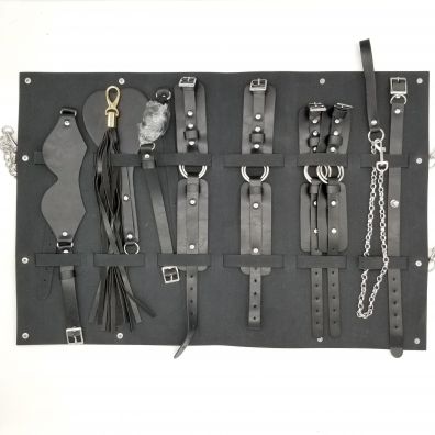 9086 Leather BDSM Kit W/ Bag