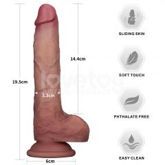 LV417106 7.5" Sliding Skin Silicone Dong Light