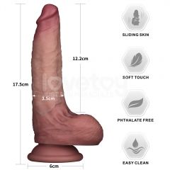 LV417105 7'' Sliding Skin Silicone Dong Light