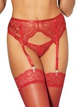SH26006 Chopper Lace Garterbelt Red O/S