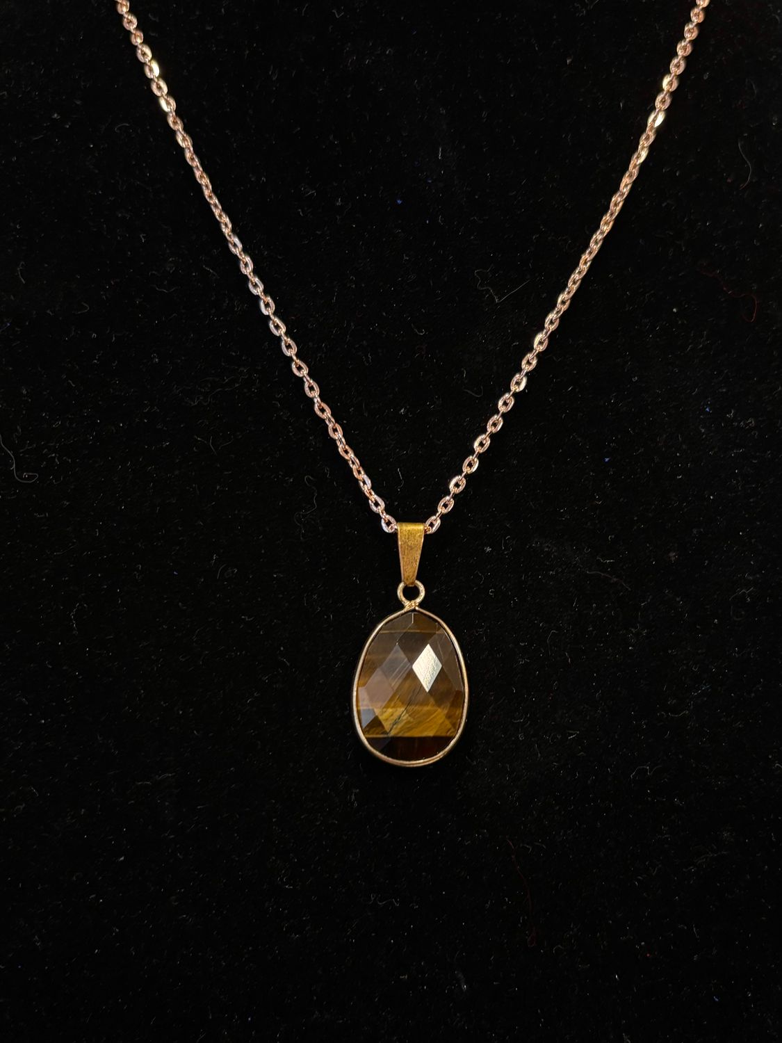 Tiger Eye Charm Day Collar