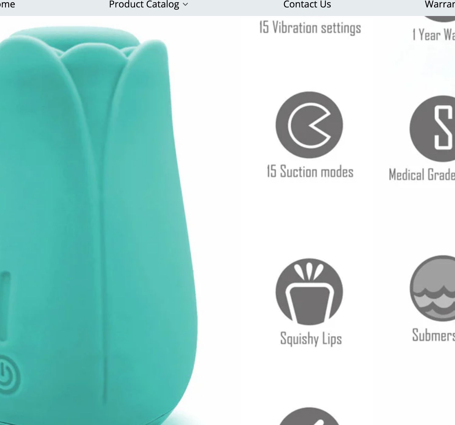 MA2103-V2 Tulip Pro Suction Vibe, Color: Blue