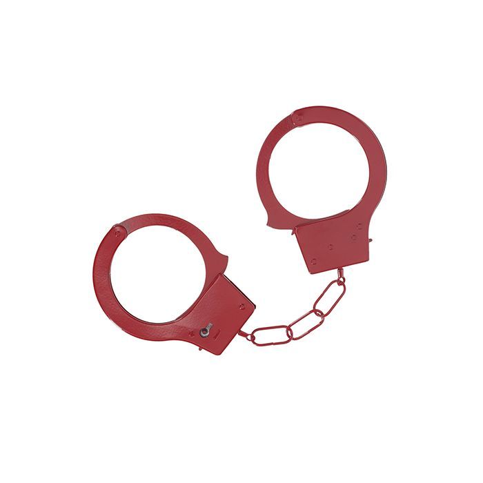 SHTOU1048 Classic Metal Handcuffs Red