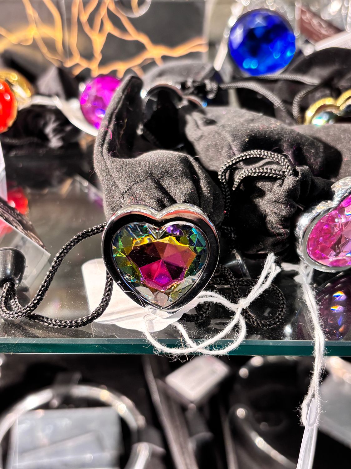 PL-H-5 Jeweled Butt Plug Rainbow