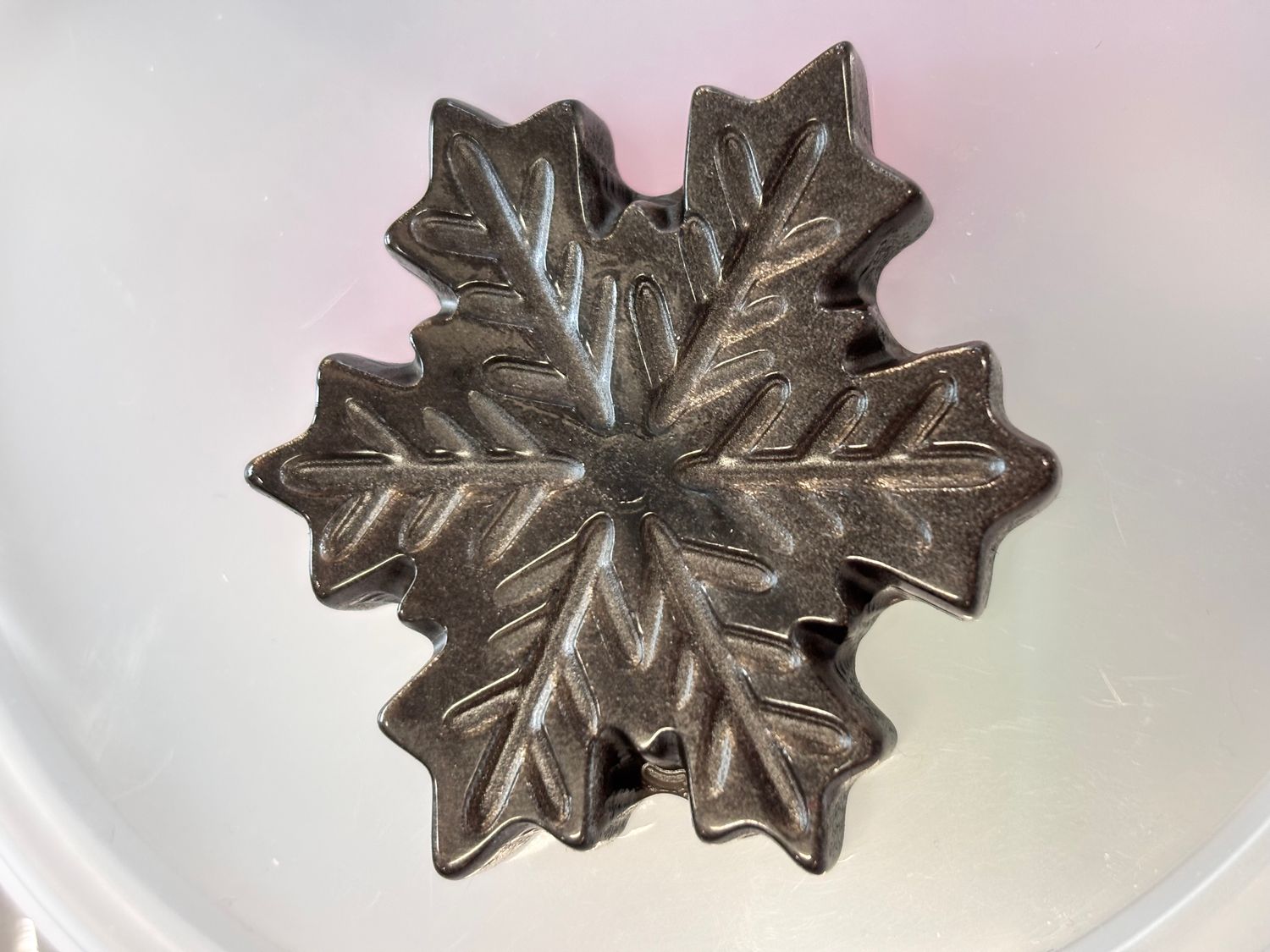Silver Obsidian Snowflake