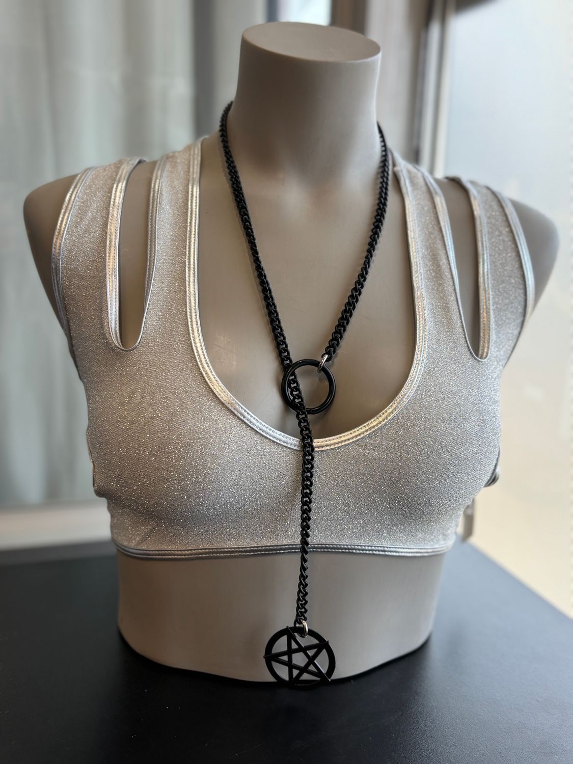 Short Slip Chain Black/Black Pentagram