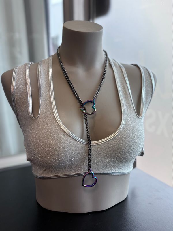 Slip Chain Rainbow Heart