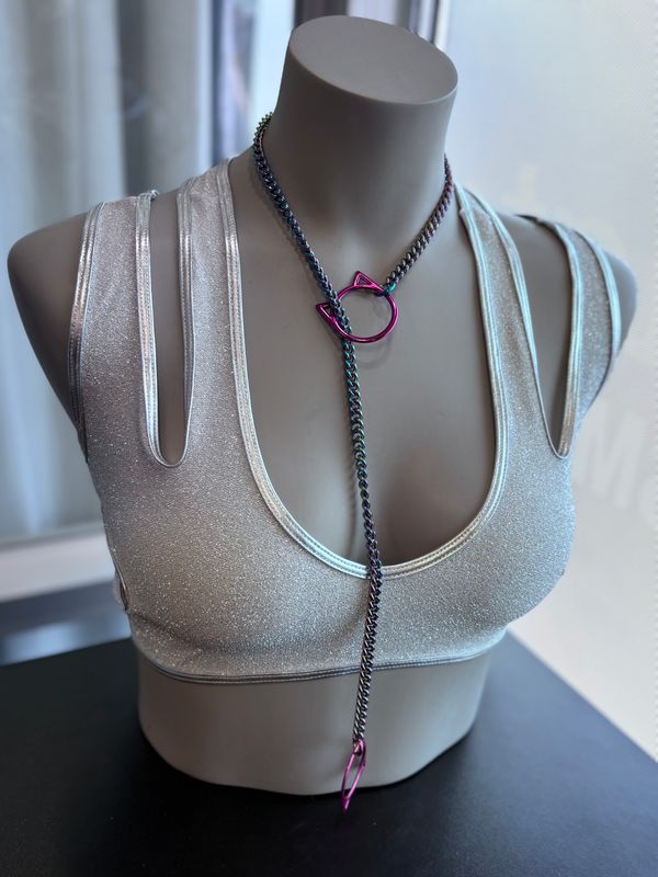 Slip Chain Rainbow/Pink Kitty