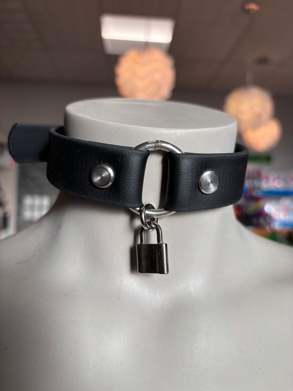 Biothane Collar Black Lockable