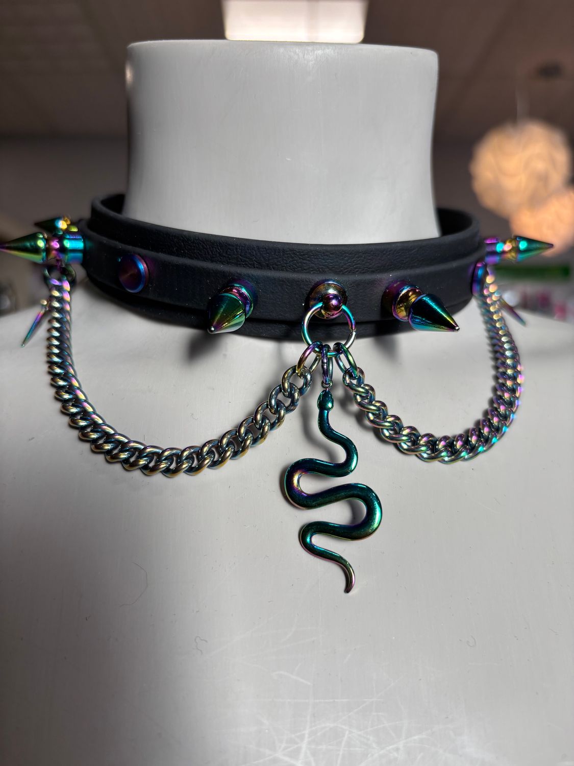 Biothane Collar Rainbow Snake