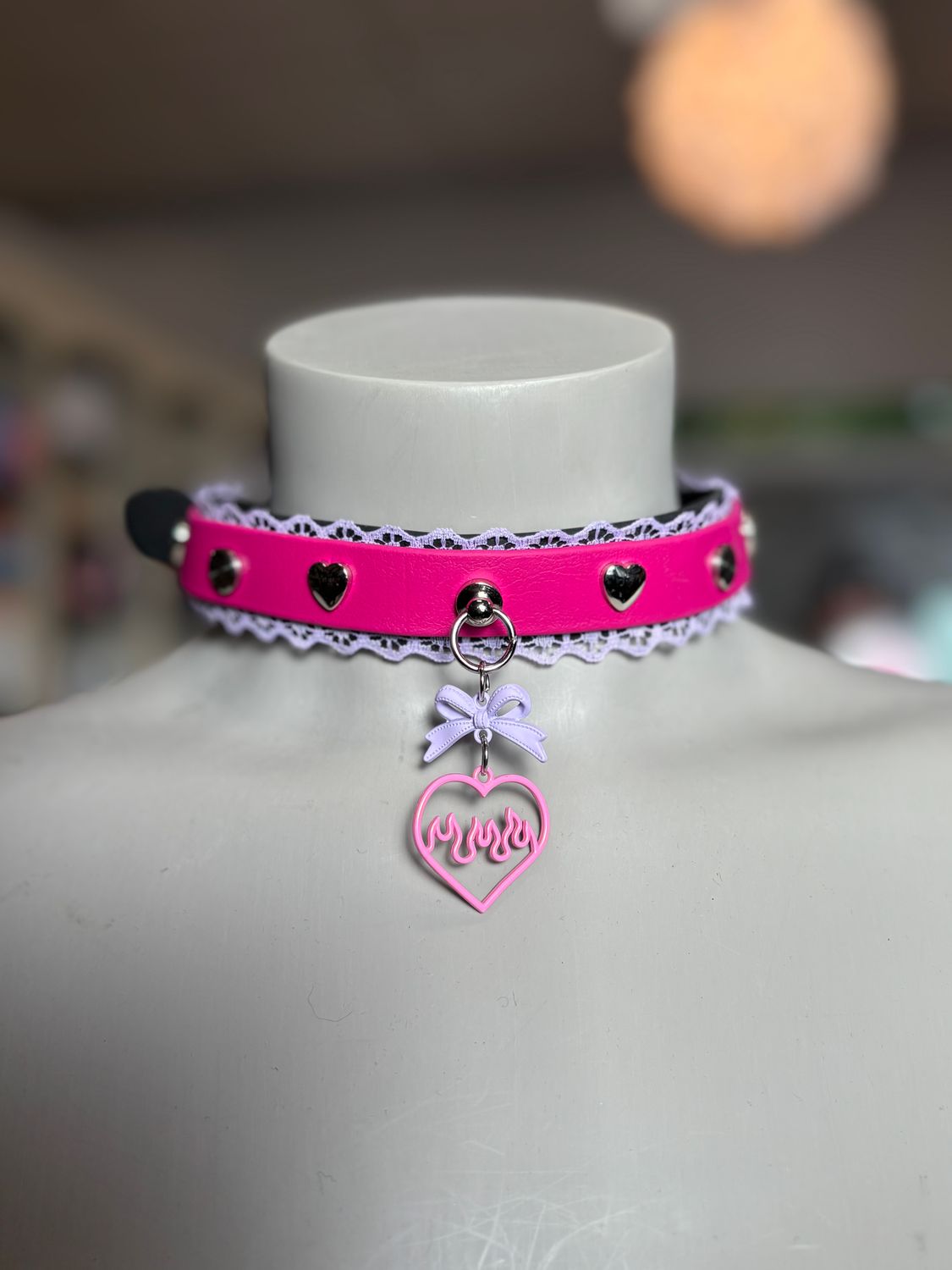 Biothane Collar Pink Lockable