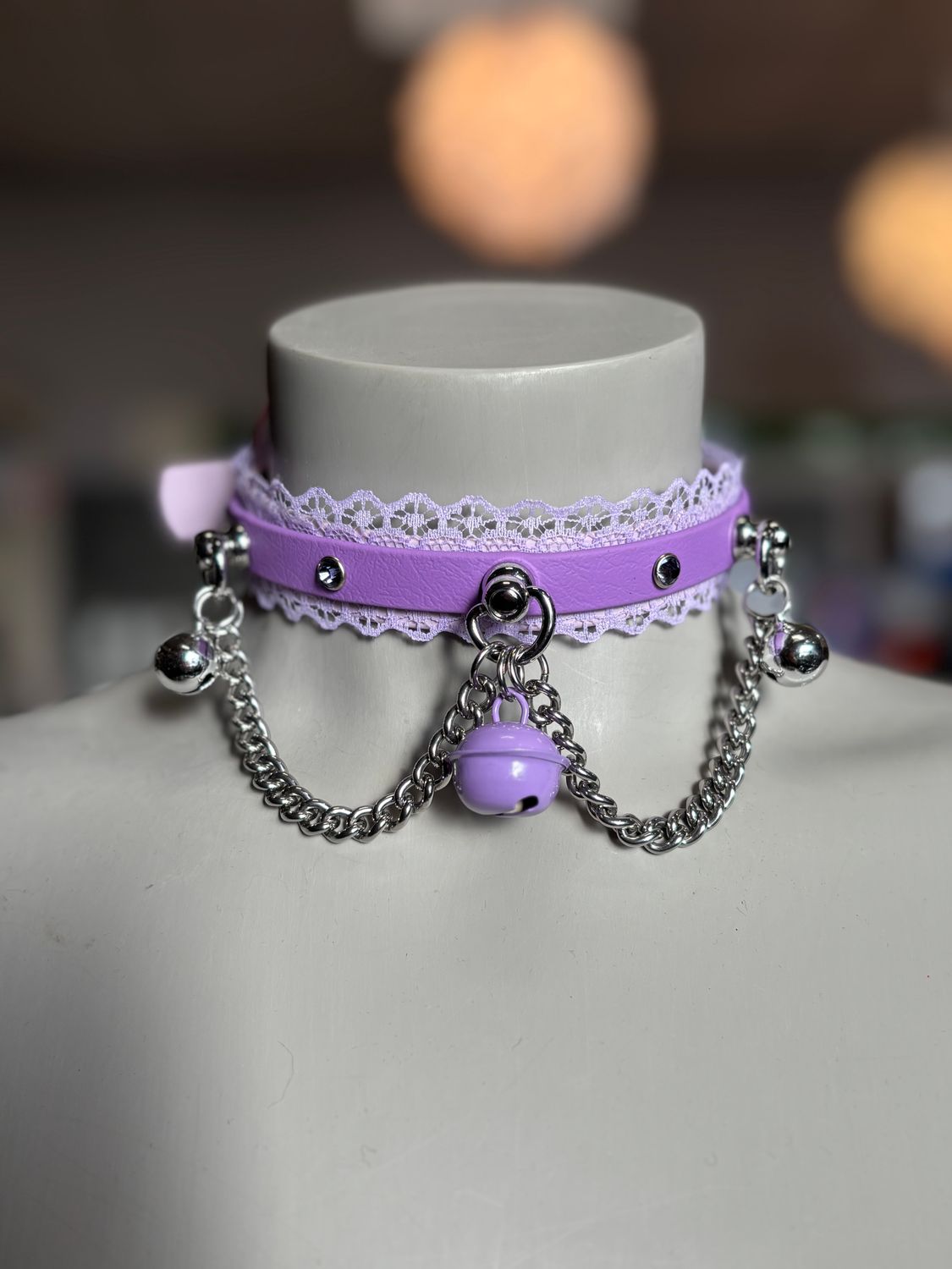 Biothane Collar Purple W/ Bell