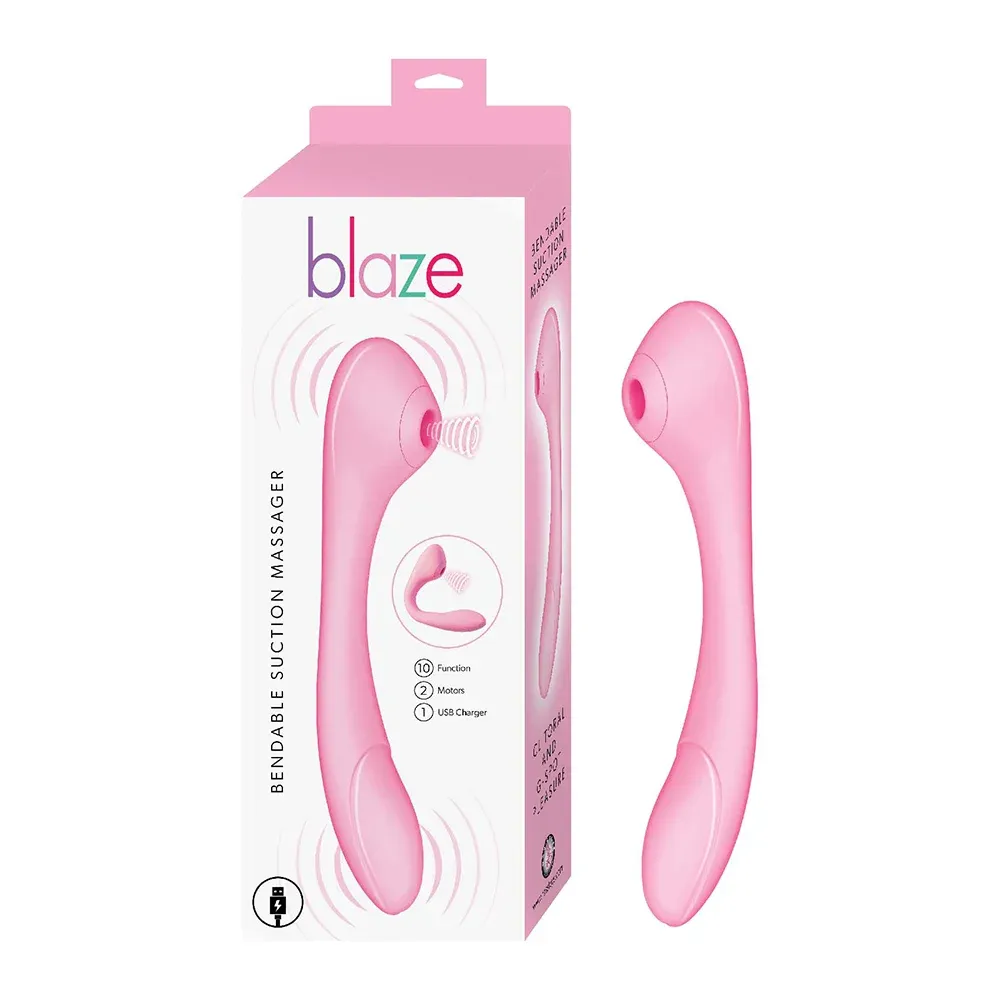 N3186-1 Blaze Bendable Suction Pink