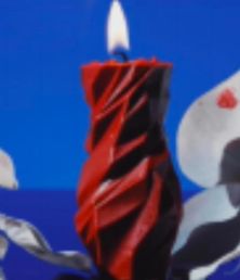 MLD-C0017 Freeform Pillar Candle Red