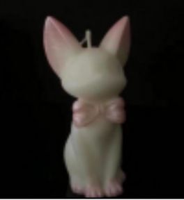 MLD-C0009 Kitty Wax Candle Pink/White