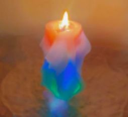MLD-C0034 Freeform Candle Rainbow