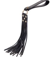 SM-YL-PW026 Leather Flogger W/ Handle Black