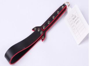 SM-YL-PW040 Leather Loop Paddle Black/Red