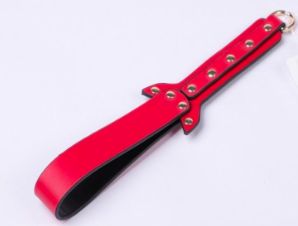 SM-YL-PW042 Leather Loop Paddle Red