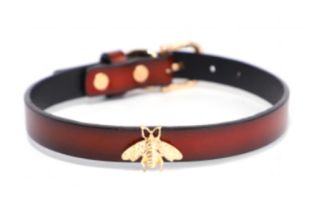 SM-YL-CA079 Leather Bee Collar Red