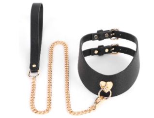 SM-YL-CA060 Heart Charm Collar/Leash