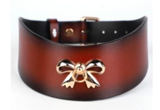 SM-YL-CA095 Metal Bow Posture Collar Red