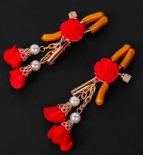SM-YL-NC062 Red Rose Nip Clamps