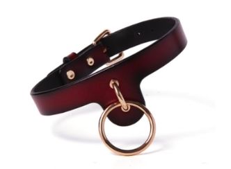 SM-YL-CA105 Leather T-Ring Collar