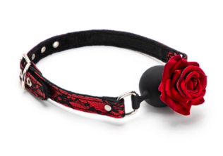 SM-GG045 Rose Ball Gag Red