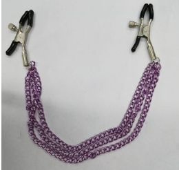 SM-YL-NC007 Triple Chain Nip Clamps Purple