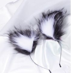 Faux Fox Ears Black/White