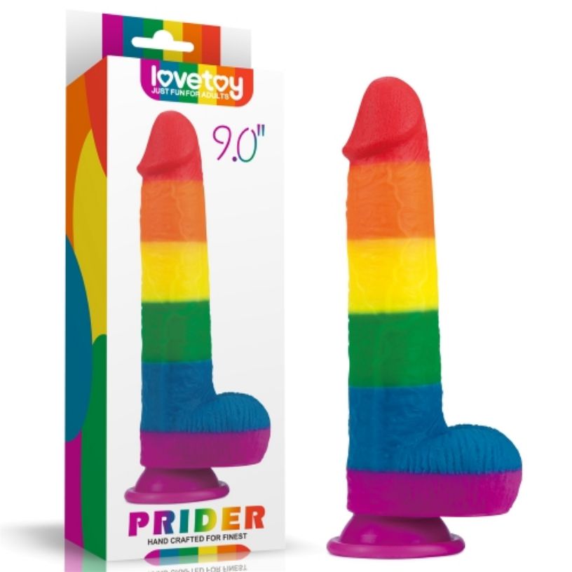 LV410028 9" Rainbow Dildo