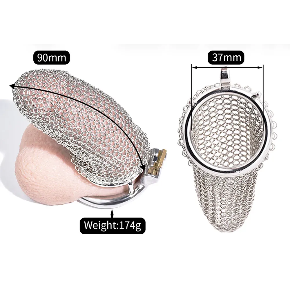 PE-516 Mesh Chain Chastity Cage 45mm
