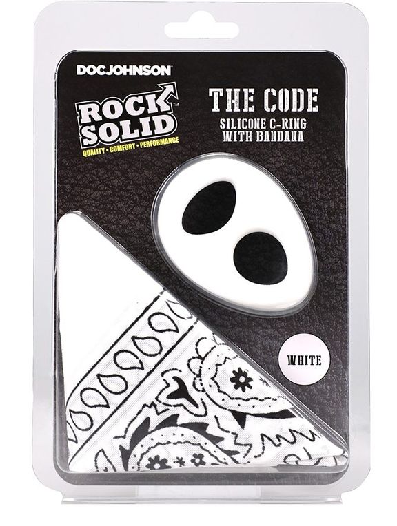 D3703-02 The Code C Ring W Bandana White
